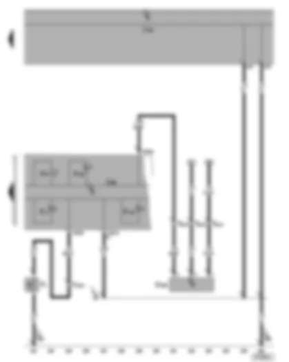 Wiring Diagram  VW GOLF 2006 - Dash panel insert - oil pressure switch - oil level/oil temperature sender - oil pressure warning lamp - oil level warning lamp - warning buzzer - diesel particulate filter warning lamp