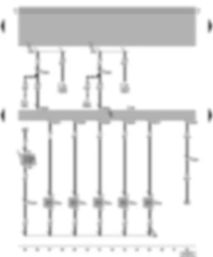 Wiring Diagram  VW GOLF 1998 - Motronic control unit - injectors