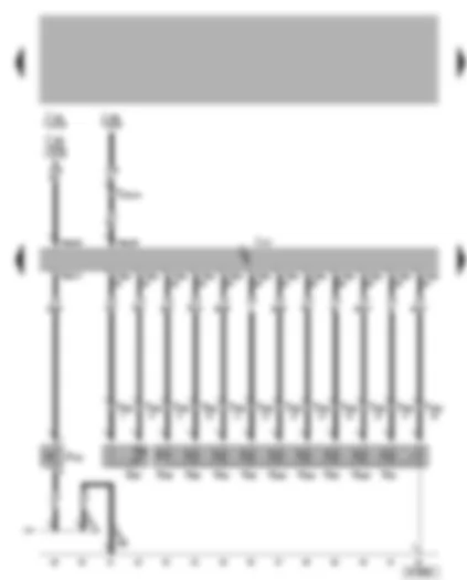 Wiring Diagram  VW GOLF 2004 - Automatic gearbox control unit - solenoid valve - brake pressure switch - gearbox oil temperature sender