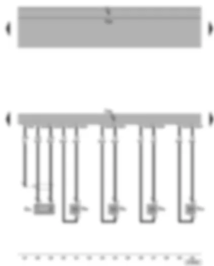 Wiring Diagram  VW GOLF 2006 - Engine control unit - knock sensor - injectors