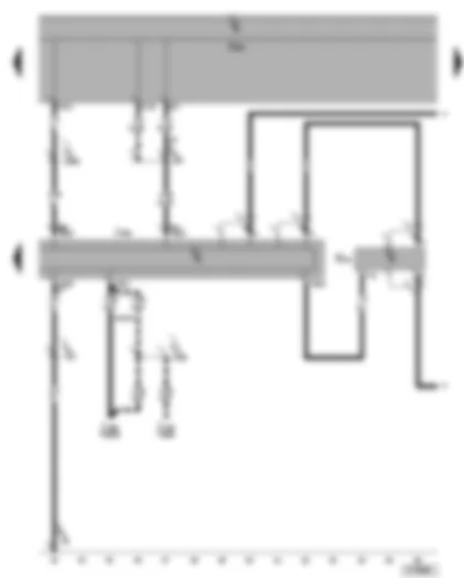 Wiring Diagram  VW GOLF 2006 - Control unit with display for radio and navigation system - aerial amplifier