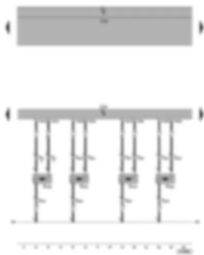 Wiring Diagram  VW GOLF 2004 - Airbag control unit - rear belt tensioner igniter - rear side airbag igniter