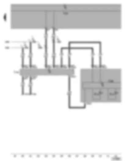 Wiring Diagram  VW GOLF 2005 - Dash panel insert - data bus diagnostic interface - self-diagnosis connection - airbag warning lamp - seat belt warning system warning lamp