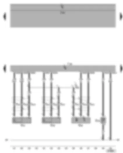 Wiring Diagram  VW GOLF 2005 - Motronic control unit - knock sensors - engine speed sender - coolant temperature sender