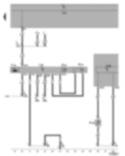 Wiring Diagram  VW GOLF 1988 - Four-wheel drive control unit - oil pressure and oil temperature sender - coupling opening control valve - haldex coupling pump - fuel gauge sender 2