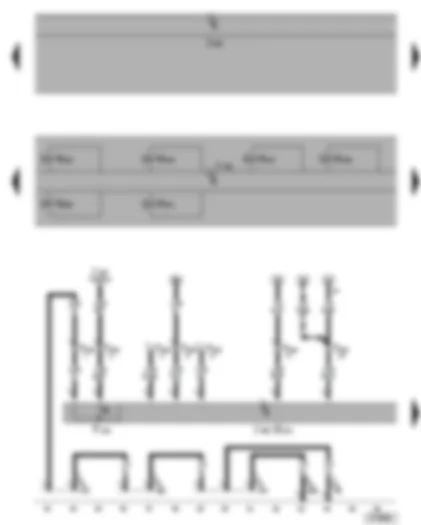 Wiring Diagram  VW GOLF 2006 - Mechatronic unit for double clutch gearbox - selector lever locked in position P switch - selector lever lock solenoid - selector lever sensors control unit - pressure regulating valves