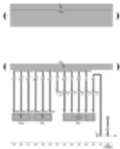 Wiring Diagram  VW GOLF 2006 - Engine control unit - lambda probe - accelerator position sender