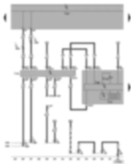 Wiring Diagram  VW GOLF 2006 - Dash panel insert - data bus diagnostic interface - self-diagnosis connection - electric power control fault lamp - multifunction display