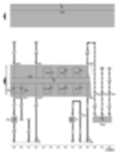 Wiring Diagram  VW GOLF 2006 - Dash panel insert - oil level and oil temperature sender - exhaust emissions warning lamp - fuel gauge sender - coolant temperature gauge - oil pressure switch - oil pressure warning lamp - warning buzzer