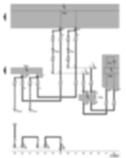 Wiring Diagram  VW GOLF 2004 - Trailer detector control unit - trailer operation warning lamp