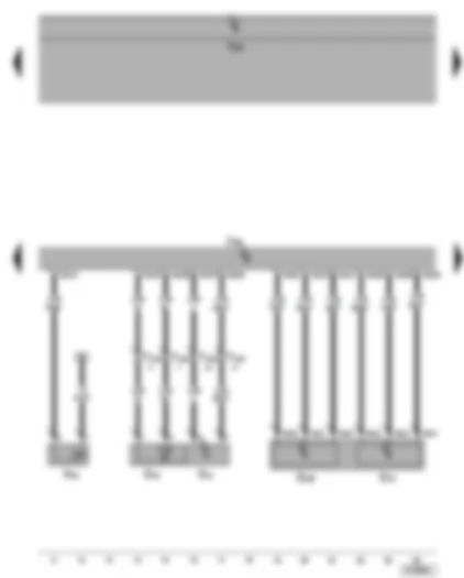 Wiring Diagram  VW GOLF 2006 - Engine control unit - exhaust gas recirculation valve - intake air temperature sender - charge air pressure sender - accelerator position sender