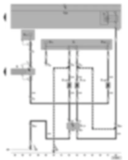 Wiring Diagram  VW GOLF 2006 - Radio - aerials - heated rear window - aerial modules - amplitude modulation (AM) and (FM) frequency filter