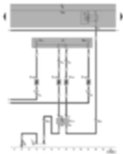 Wiring Diagram  VW GOLF 2006 - Aerials for radio - heated rear window - aerial modules - amplitude modulation (AM) and (FM) frequency filter