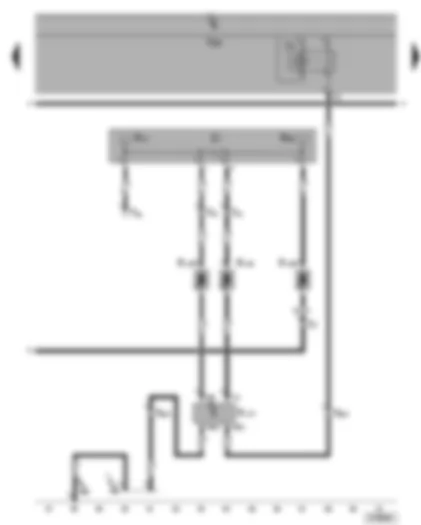 Wiring Diagram  VW GOLF 2006 - Aerials for radio - heated rear window - aerial modules - amplitude modulation (AM) and (FM) frequency filter