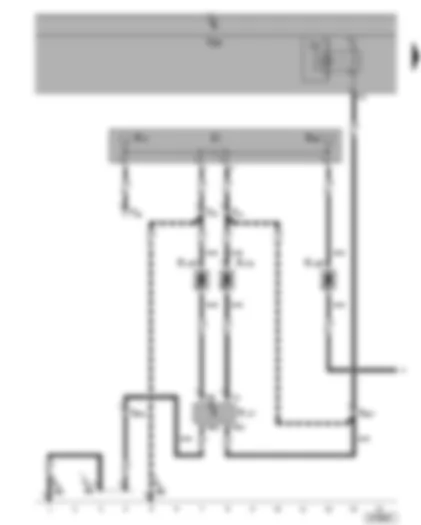 Wiring Diagram  VW GOLF 2006 - Aerials - heated rear window - aerial modules - amplitude modulation (AM) and (FM) frequency filter