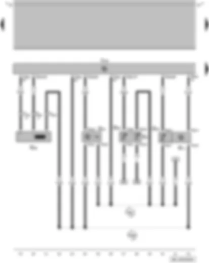 Wiring Diagram  VW GOLF 2002 - Engine control unit - coolant temperature display sender - engine speed sender - Hall sender - intake air temperature sender - intake manifold pressure sender