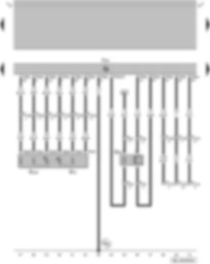 Wiring Diagram  VW GOLF 2007 - Lambda probe - accelerator position sender - accelerator position sender 2 - engine control unit