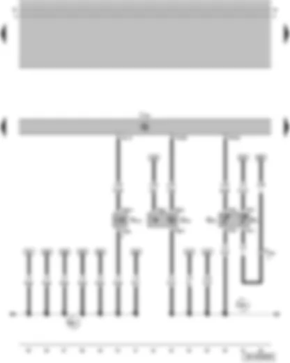 Wiring Diagram  VW GOLF 2014 - Coolant temperature display sender - Hall sender - coolant temperature sender - Motronic control unit - secondary air inlet valve