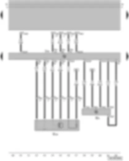 Wiring Diagram  VW GOLF 2007 - Air mass meter - lambda probe after catalytic converter - Motronic control unit