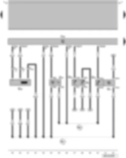 Wiring Diagram  VW GOLF 2008 - Engine speed sender - Hall sender - intake air temperature sender - coolant temperature display sender - intake manifold pressure sender