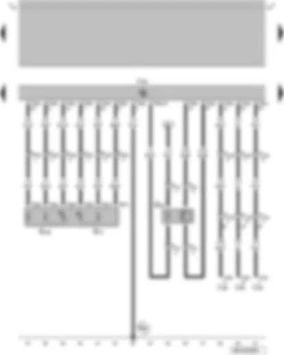Wiring Diagram  VW GOLF 2008 - Lambda probe - accelerator position sender - accelerator position sender 2 - engine control unit