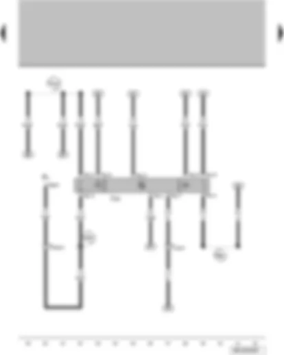 Wiring Diagram  VW GOLF 2008 - Starter inhibitor and reversing light relay
