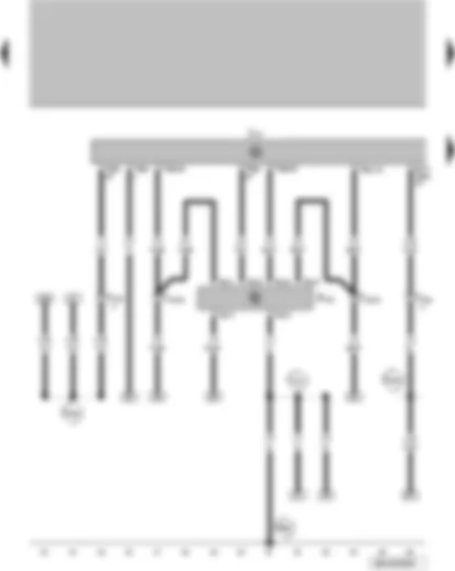 Wiring Diagram  VW GOLF 2008 - Multifunction switch - automatic gearbox control unit