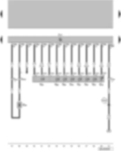 Wiring Diagram  VW GOLF 2008 - Gearbox speed sender - gearbox oil temperature sender - automatic gearbox control unit - solenoid valve 1 - 2 - 3 - 4 - 5 - 6 and 7