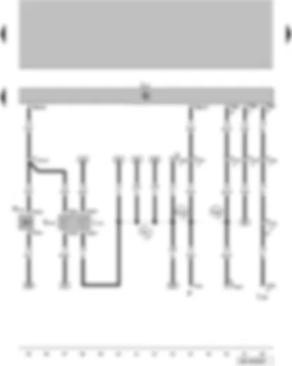 Wiring Diagram  VW GOLF 2008 - Automatic gearbox control unit - selector lever position P/N warning lamp - selector lever display illumination bulb - selector lever lock solenoid