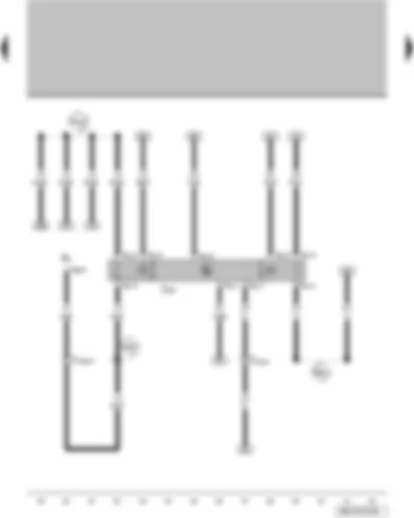Wiring Diagram  VW GOLF 2007 - Starter inhibitor and reversing light relay