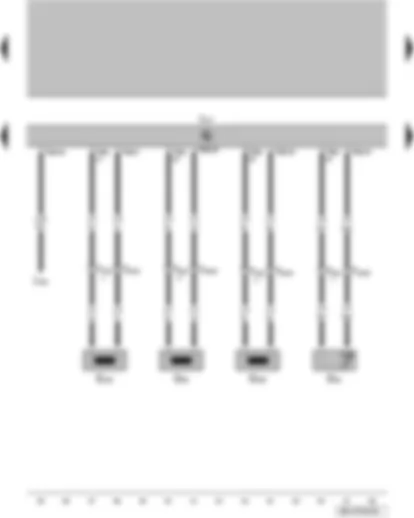 Wiring Diagram  VW GOLF 2012 - Speedometer sender - gearbox oil temperature sender - gearbox input speed sender - intermediate shaft speed sender - automatic gearbox control unit
