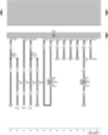 Wiring Diagram  VW GOLF 2008 - Ambient temperature switch - radiator fan control unit - air conditioning system magnetic coupling