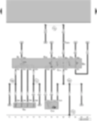 Wiring Diagram  VW GOLF 2008 - Fresh air blower switch - air conditioning system and heating button - fresh air and air recirculation flap switch - fresh air blower series resistor with overheating fuse