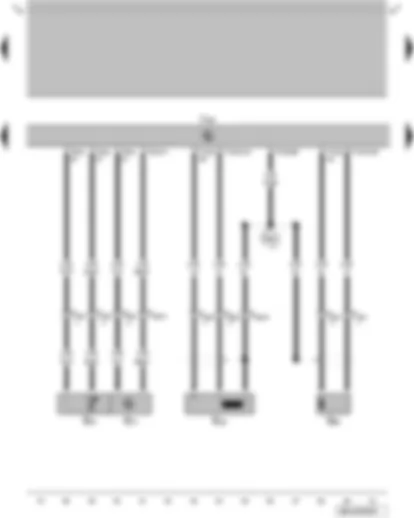 Wiring Diagram  VW GOLF 2008 - Engine speed sender - intake manifold pressure sender - intake manifold temperature sender - needle lift sender - engine control unit