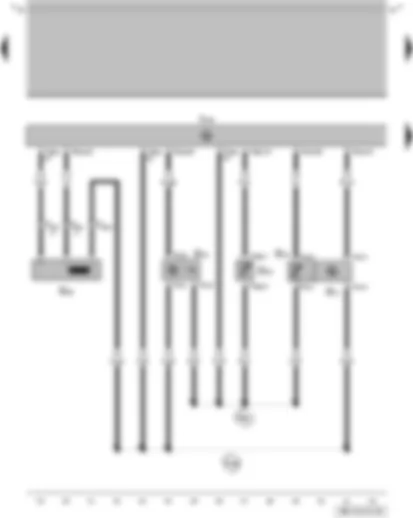 Wiring Diagram  VW GOLF 2014 - Engine speed sender - Hall sender - intake air temperature sender - coolant temperature sender - intake manifold pressure sender - engine control unit