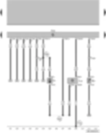 Wiring Diagram  VW GOLF 2012 - Ambient temperature sensor - fresh air blower control unit - climatronic control unit - fresh air blower