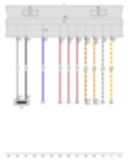 Wiring Diagram  VW GOLF 2014 - Immobiliser reader coil - Rev. counter - Speedometer - Control unit in dash panel insert - Dash panel insert - Alternator warning lamp