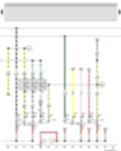 Wiring Diagram  VW GOLF 2003 - Left fog light bulb - Right fog light bulb - Left side light bulb - Right side light bulb - Front left turn signal bulb - Front right turn signal bulb - Left headlight dipped beam bulb - Right headlight dipped beam bulb