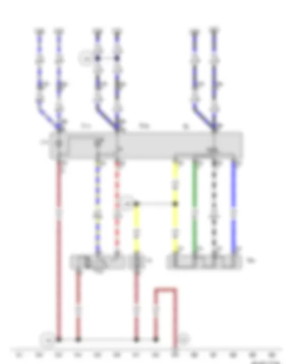 Wiring Diagram  VW GOLF 2003 - Fresh air blower switch - Fresh air and air recirculation flap switch - Fresh air and air recirculation warning lamp - Fresh air blower