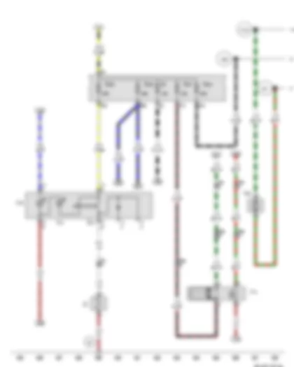 Wiring Diagram  VW GOLF 2003 - Heated rear window switch - Heated rear window warning lamp - Heated rear window switch illumination bulb - Windscreen and rear window washer pump - Heated rear window