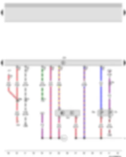 Wiring Diagram  VW GOLF 2003 - Coolant temperature display sender - Hall sender - Coolant temperature sender - Motronic control unit