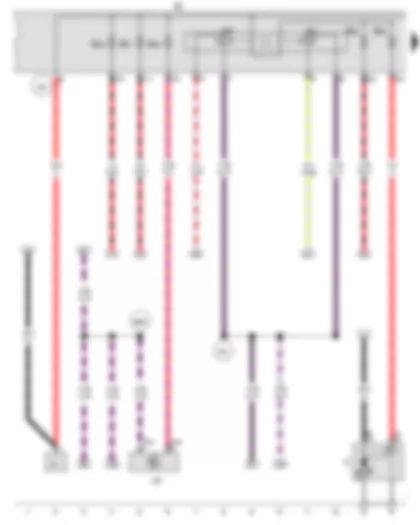 Wiring Diagram  VW GOLF 2015 - Starter - Battery monitor control unit - Starter relay 1 - Starter relay 2 - Fuse holder B