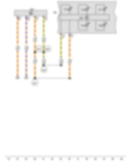 Wiring Diagram  VW GOLF 2017 - Control unit in dash panel insert - Data bus diagnostic interface - Dash panel insert - ABS warning lamp - Brake system warning lamp - Handbrake warning lamp - Warning lamp for electronic stabilisation program and TCS - Tyre Pressure Loss Indicator warning lamp