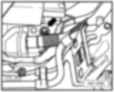 VW GOLF 2010 Overview of earth points in engine compartment