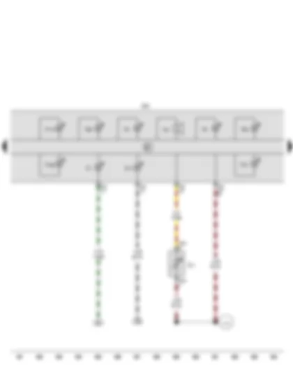 Wiring Diagram  VW JETTA NF 2013 - Ambient temperature sensor - Buzzer and gong - Control unit in dash panel insert