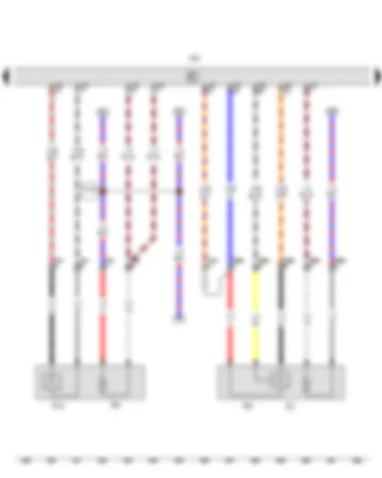 Wiring Diagram  VW JETTA NF 2014 - Lambda probe - Lambda probe after catalytic converter - Engine control unit - Lambda probe heater - Lambda probe 1 heater after catalytic converter