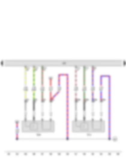 Wiring Diagram  VW JETTA SPORT WAGEN 2007 - Lambda probe after catalytic converter - Centre Lambda probe for bank 1 catalytic converter - Engine control unit