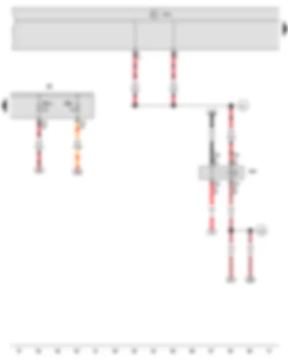 Wiring Diagram  VW JETTA SPORT WAGEN 2007 - Onboard supply control unit - Terminal 50 voltage supply relay - Fuse holder B