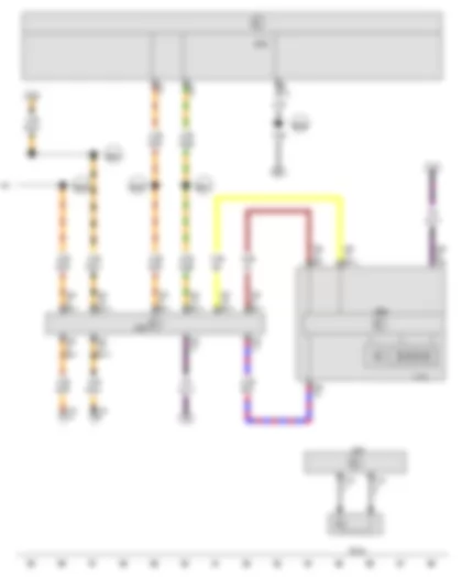 Wiring Diagram  VW JETTA SPORT WAGEN 2007 - Multifunction indicator - Control unit in dash panel insert - Onboard supply control unit - Data bus diagnostic interface