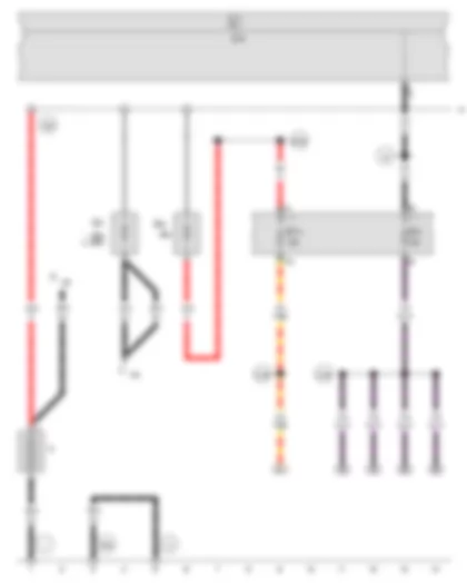 Wiring Diagram  VW JETTA SPORT WAGEN 2007 - Battery - Onboard supply control unit